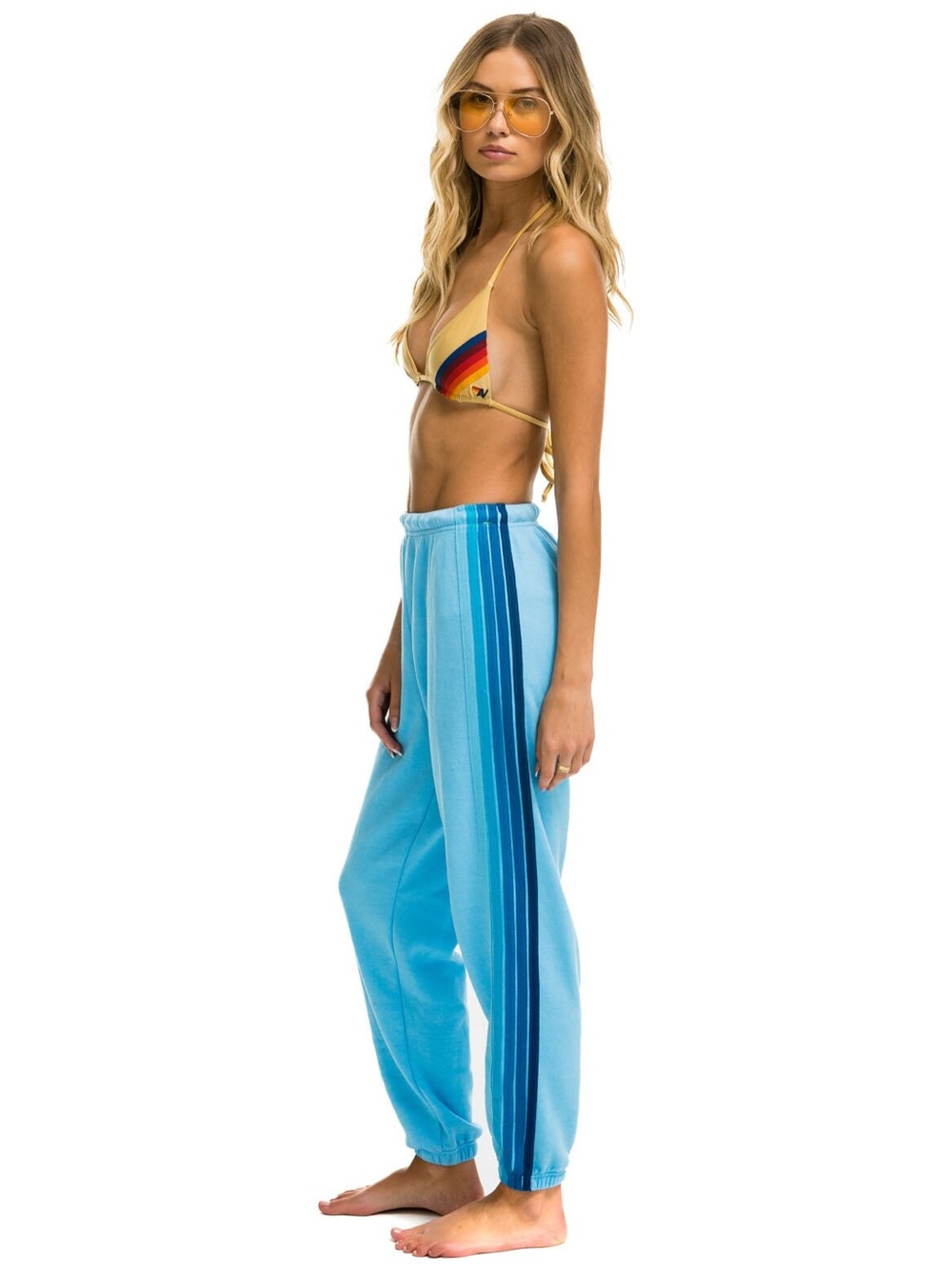 Aviator Nation - 5 Stripe Sweatpants - Sky
